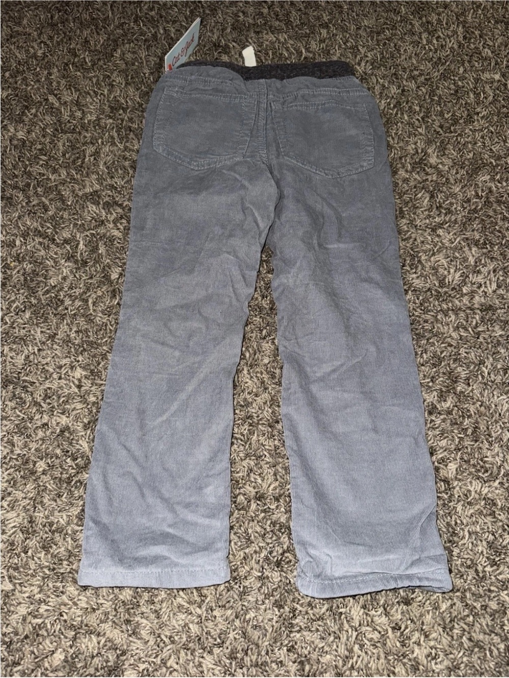 NWT Boys 4T Cat & Jack Gray Corduroy Skinny Pants Elastic Waist Causal - Picture 5 of 5